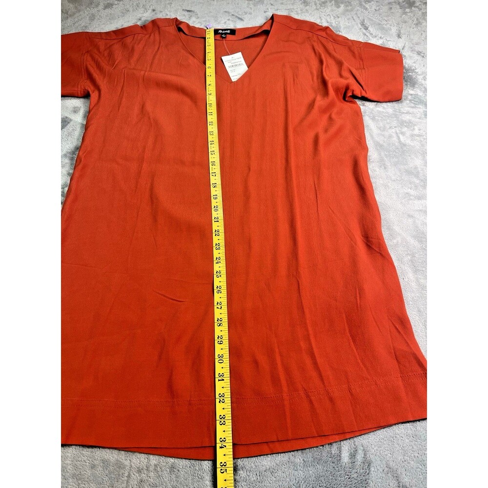 Madewell NEW womens shift clay colored dress v-neck raglan sleeve XXL summer - Picture 5 of 8